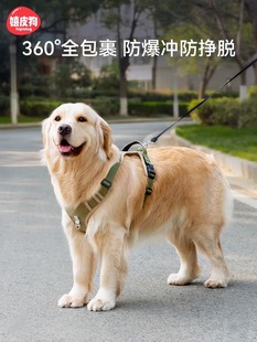 狗狗牵引绳中型大型犬背心式 胸背带狗链萨摩金毛拉布拉多遛狗绳子