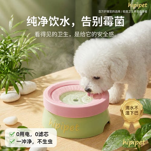 10万+不湿嘴悬浮水碗大小狗通用