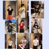 孤品全新夏季 季 末清仓棉质短袖 特价 T恤女100元 4件