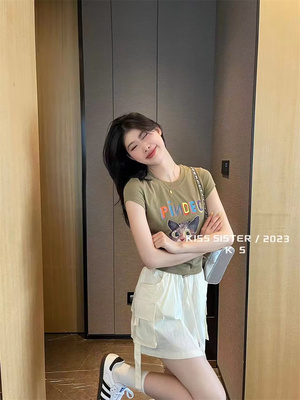 短袖韩版印花纯棉女装T恤