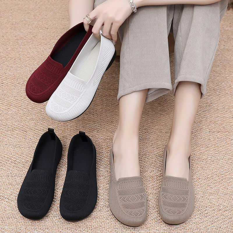 春秋老北京布鞋平底网面女鞋软底妈妈鞋舒适透气防滑一脚蹬奶奶鞋,女鞋,网面鞋,淘宝优惠券,粉丝福利购,淘宝优惠卷