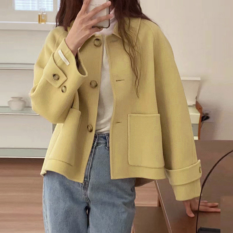 公益宝贝仅30件韩系东大门双面羊绒大衣女短款2025新款羊毛呢外套,女装/女士精品,毛呢外套,淘宝优惠券,粉丝福利购,淘宝优惠卷