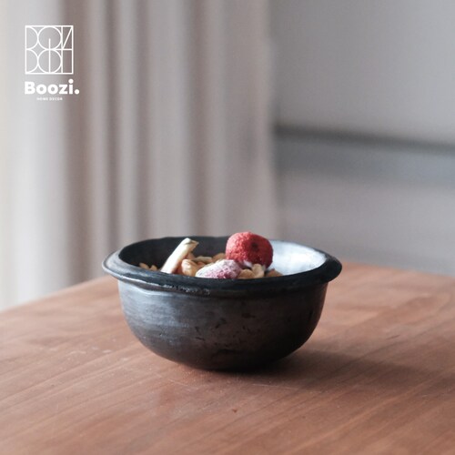 Boozi.藏区黑陶酸奶碗手作器皿