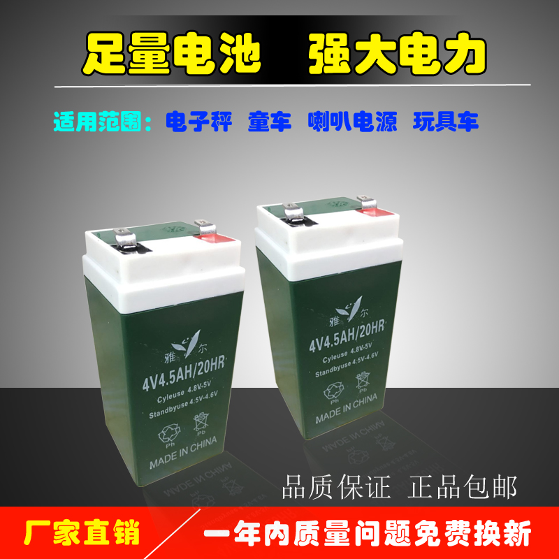大红鹰通用电子秤台秤永祥重磅称4V45A童车6V雅尔蓄电池可充电