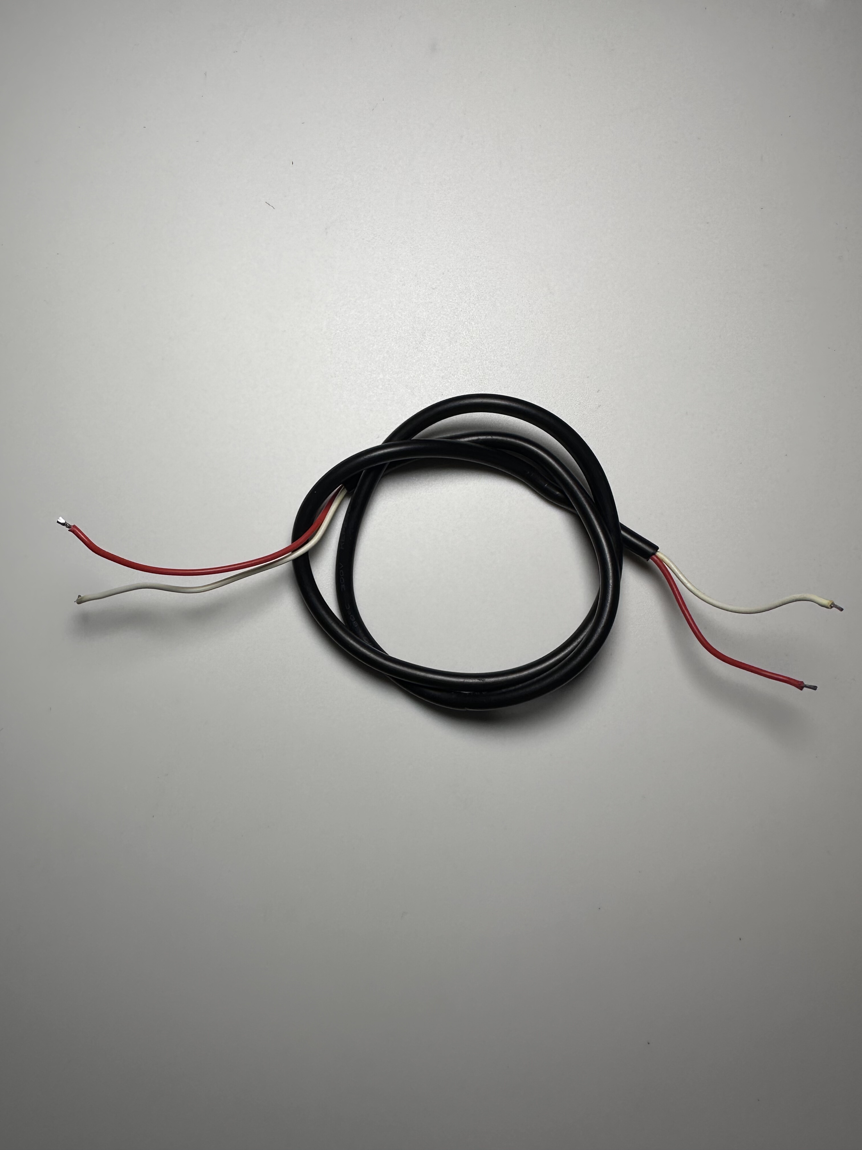 雅尼头灯后置电池链接线连接电源线材2线纯铜线手电配件50cm