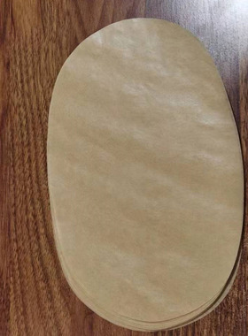 椭圆形棕色硅油纸蒸粿纸不粘圆形黄色蒸笼纸包子馒头纸油纸100张