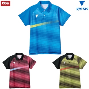 23年新款日本正品victas维克塔斯乒乓球服透气速干运动t恤短袖