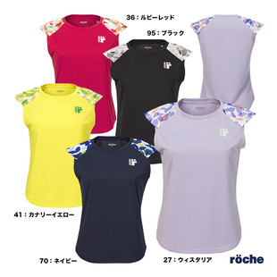 ROCHE罗氏女士网球羽毛球服无袖 正品 上衣速干 日本代购 24年新款
