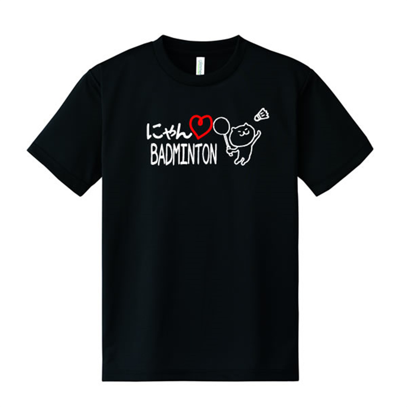 日本代购2022新正品I LOVE BADMINTON卡通猫男女成人儿童训练服