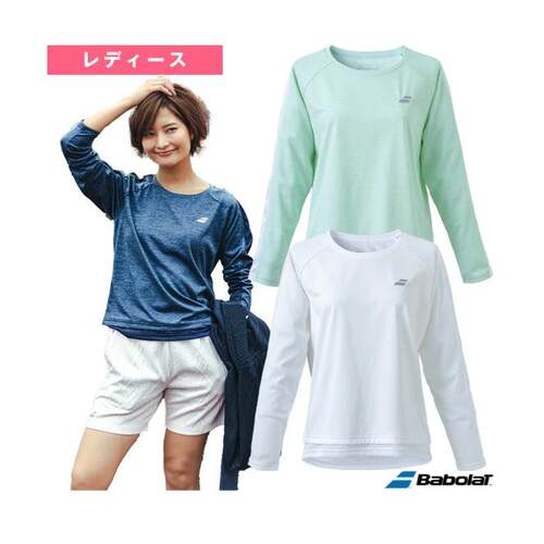 2024年日本新款BABOLAT/百保力羽毛球网球长袖衬衫女装比赛服上衣