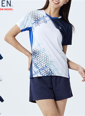日本代购正品原装GOSEN高神女款运动短袖羽毛球服T恤游戏衫速干