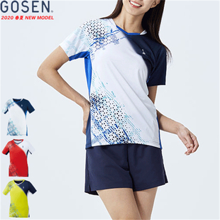 日本代购正品原装GOSEN高神女款运动短袖羽毛球服T恤游戏衫速干