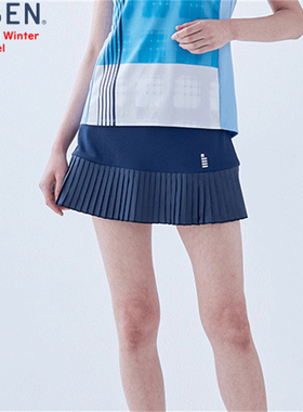 21年新日本原装代购GOSEN高神女款羽毛球服短裙比赛训练吸汗速干