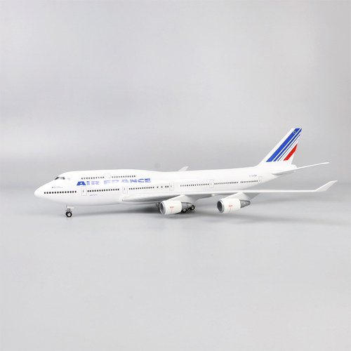 【带轮子带灯】法国航空法航仿真747客机飞机模型摆件AirFrance