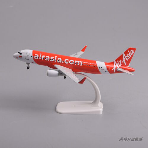 20cm仿真亚洲航空亚航A320neo客机飞机模型摆件收藏航模礼品礼物