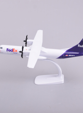 1:100联邦快递ATR72仿真货机模型拼装飞机航模民航FEDEX礼品27cm