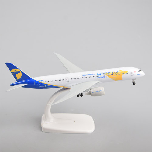 18cm蒙古民用航空787仿真合金客机模型飞机MIAT摆件礼物Mongolian