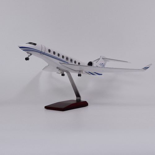 带灯45cm仿真湾流G650公务机航空飞机模型民航客机摆件礼品礼物男