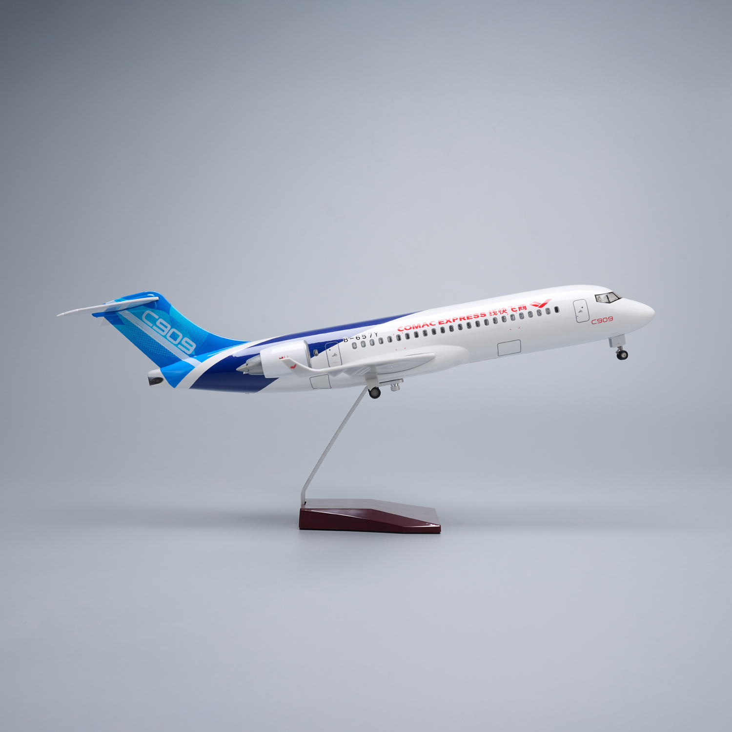 【带轮子带灯】商飞快线C909仿真民航飞机模型客机航空ARJ21摆件 - 封面