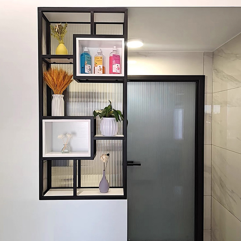 卫生间半墙隔断洗手台屏风玻璃