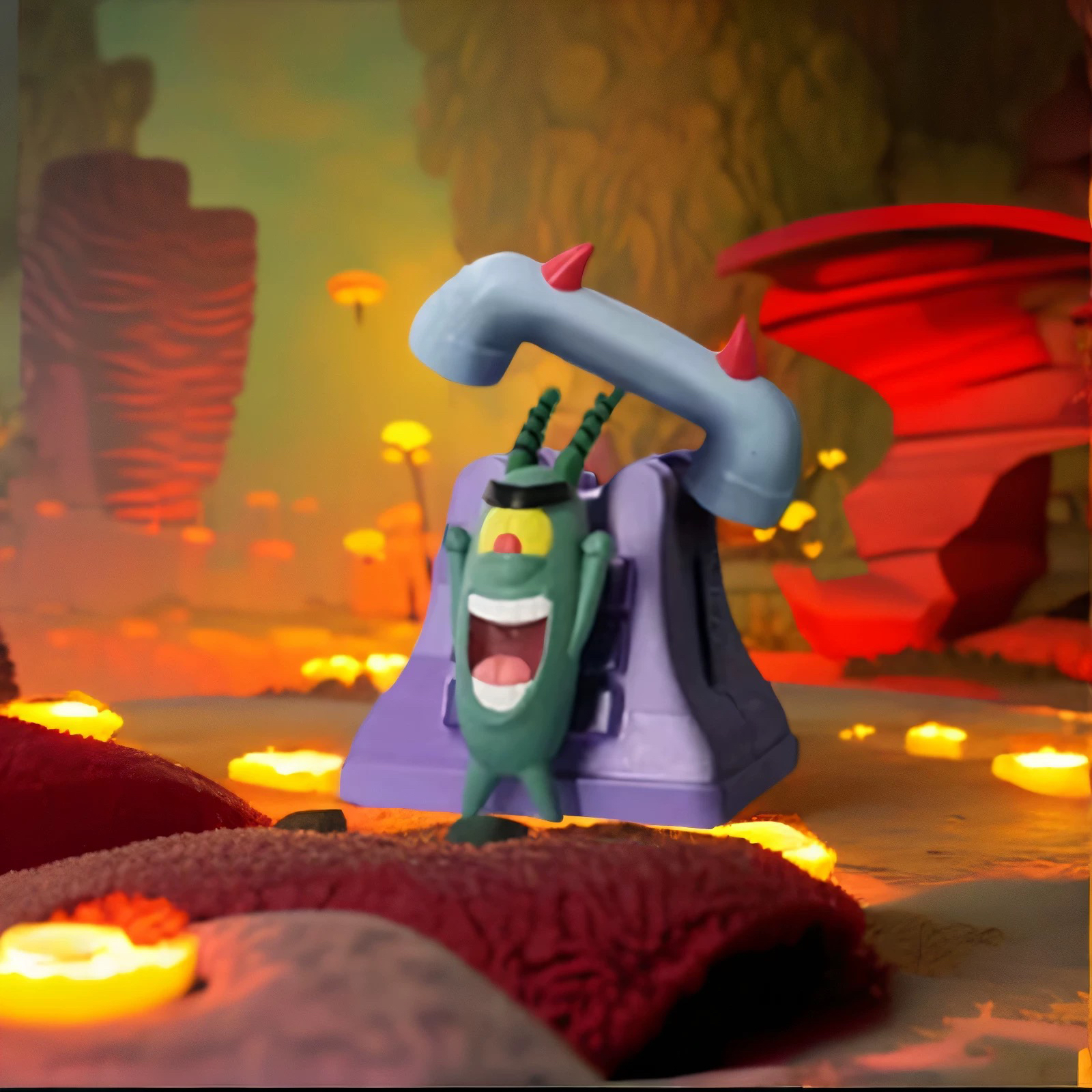 肯德基2024年万圣节海绵宝宝玩具痞老板周边手办摆件儿童礼物玩具