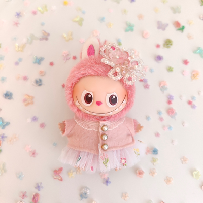 娃衣labubu拉布布娃衣四代迷你4.0心底密码娃衣mini搪胶挂件衣服