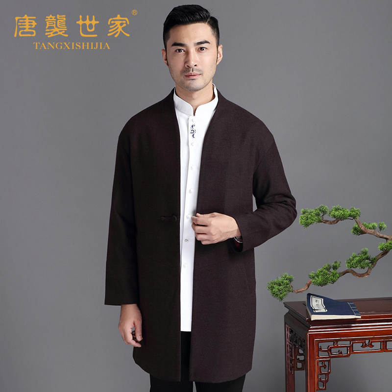特价汉服男古风男中国风羊毛唐装秋冬大衣中式休闲中老年外套,男装,唐装,淘宝优惠券,粉丝福利购,淘宝优惠卷