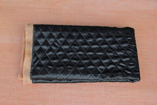 多克重选羊驼绒絮片真丝黑色素绉缎衍棉桑蚕丝棉服外套保暖裤布料