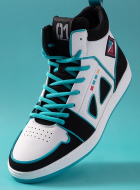 正版初音未来周边联名鞋小众原创鞋miku高帮运动休闲鞋太空漫游子