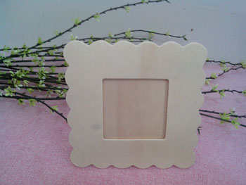 创意diy木制手工雪花彩泥手绘模型花边脚撑相框幼教材料美劳配件