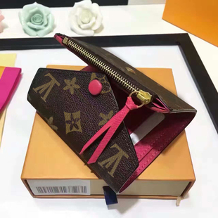 真皮钱包2026女士三折豆豆零钱包时尚小巧手拿老花多功能卡包