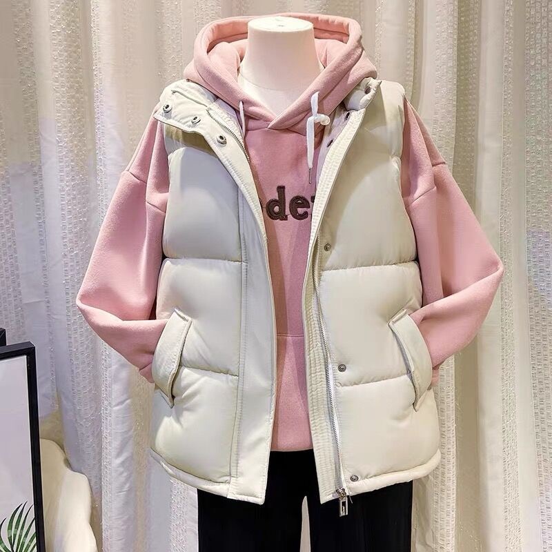 棉服马甲女士2025秋冬季新款短款坎肩百搭大码外套外搭背心马夹潮