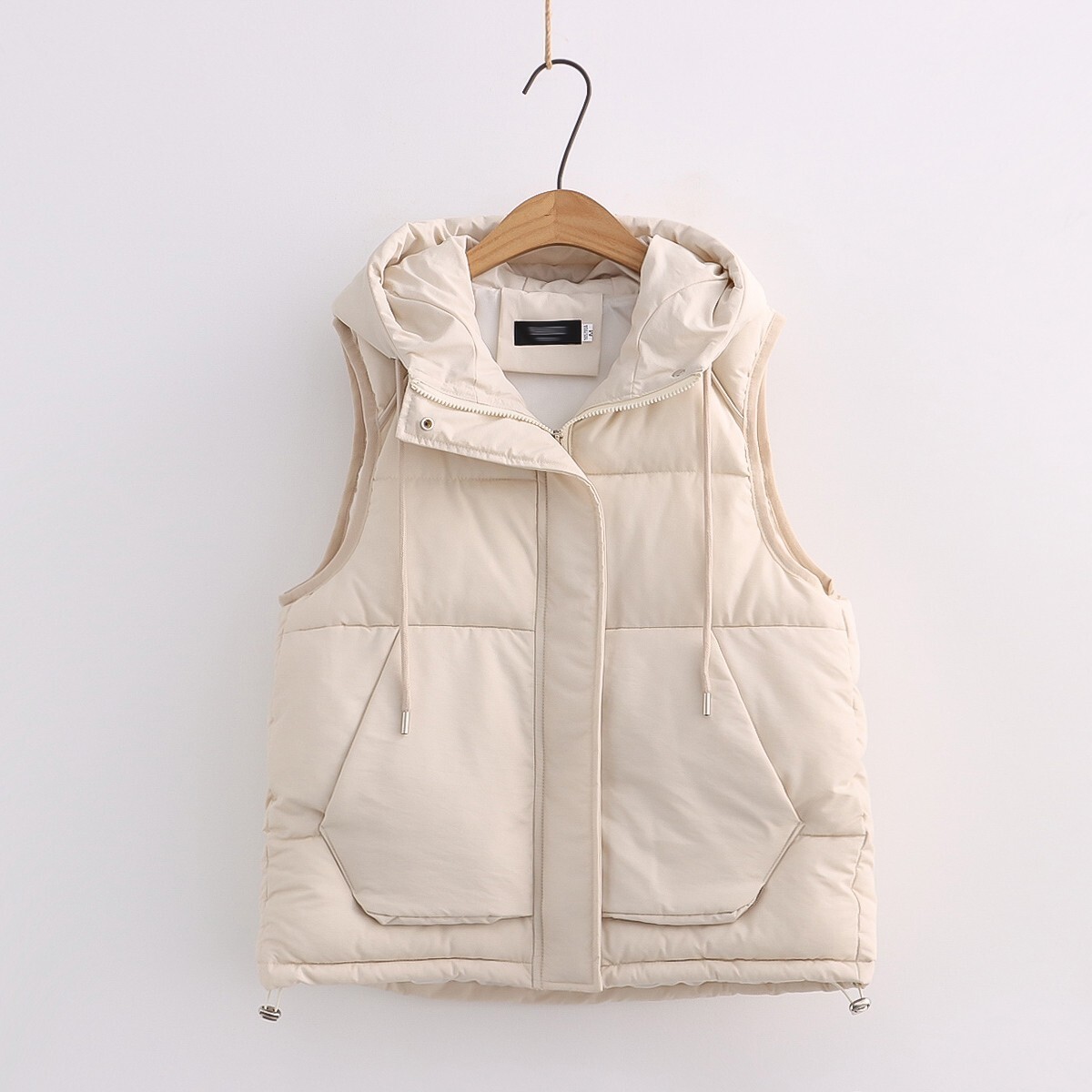 2025秋冬新款连帽棉马甲女韩版百搭无袖背心宽松短款百搭马甲外套