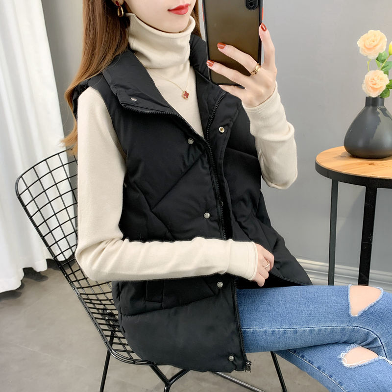 大码棉服马甲秋冬新款韩版时尚宽松百搭坎肩加厚外穿背心外套女潮