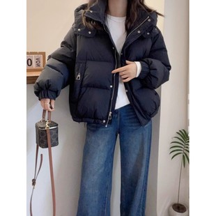 高级短款棉外套女2025冬装韩系小个子宽松连帽时尚大码长袖厚棉袄