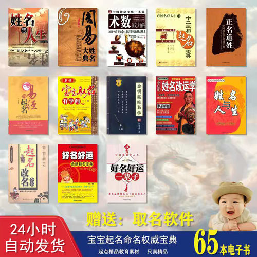 宝宝取名命名权威宝典65本电子书籍