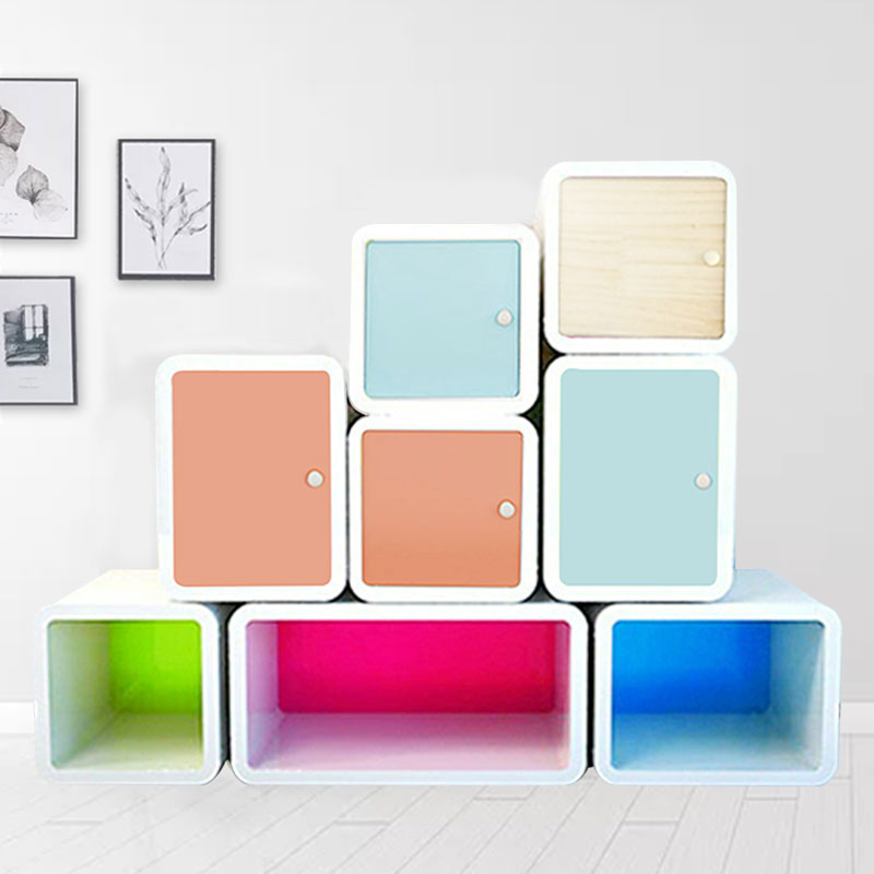 模块化自由组合柜格子柜零甲醛边柜ABS防潮置物架单个方格书柜子