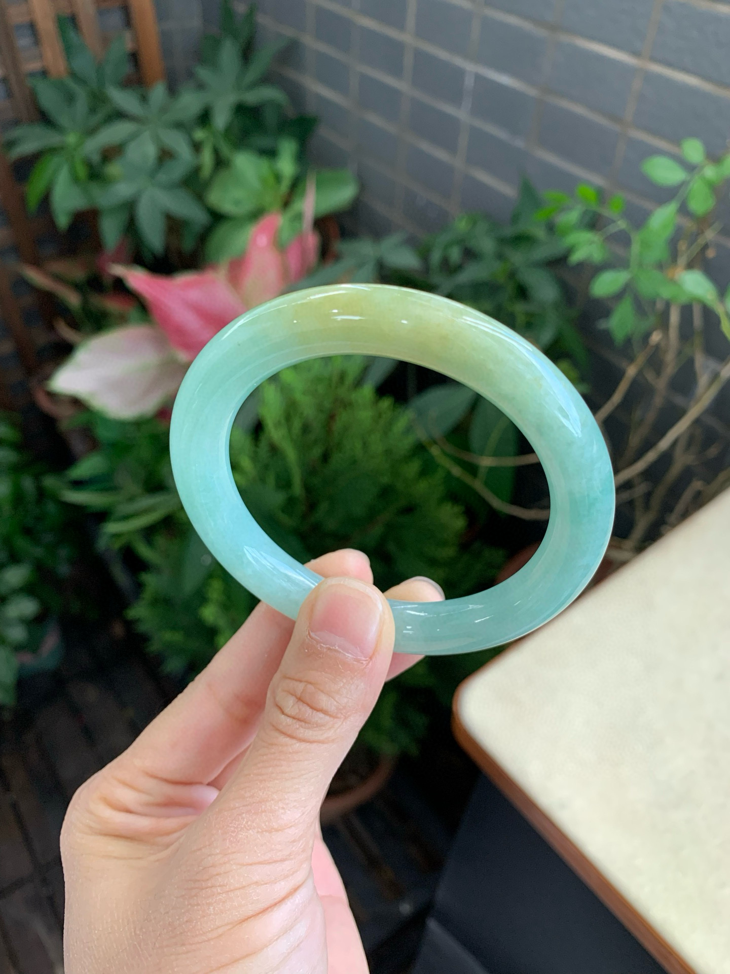 57圈口缅甸天然A货翡翠冰飘绿正圈手镯肉质细腻冰透带证书