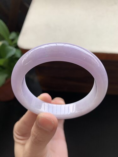 52圏口翡翠冰种春带彩翡翠手镯天然缅甸老坑a货正品紫罗兰玉镯子