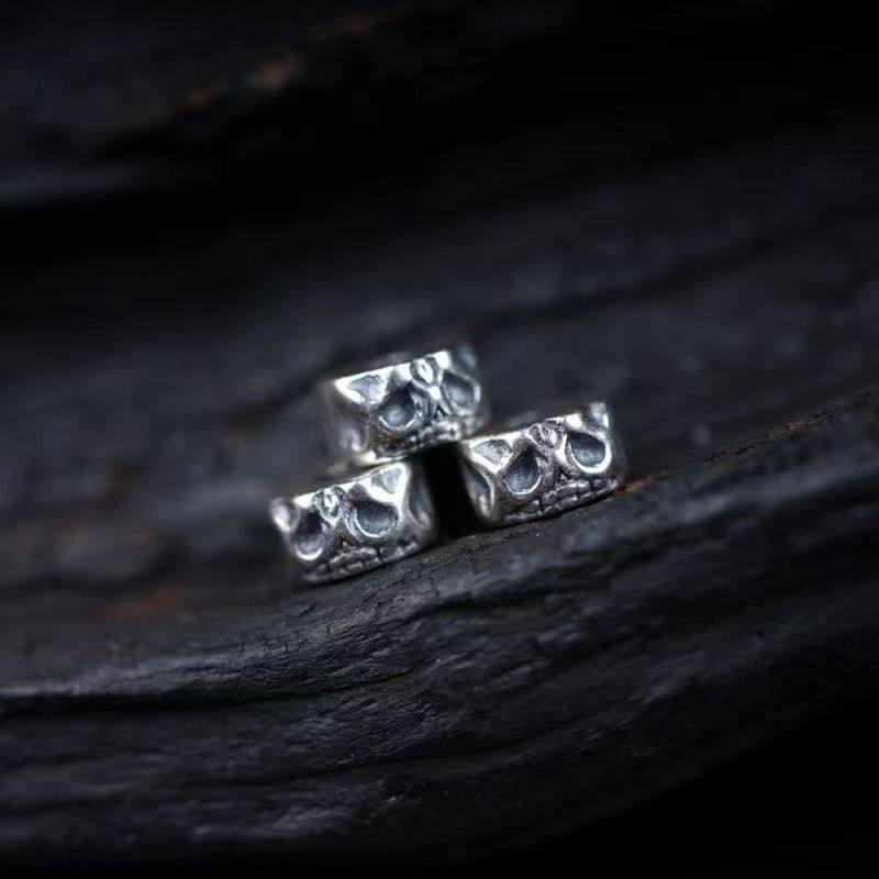 6mm藏式尸陀林骷髅头隔珠DIY配件