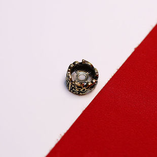 黄铜做旧兽面饕餮卡环星月菩提金刚猴头椰帝文玩手串脖挂配饰套装