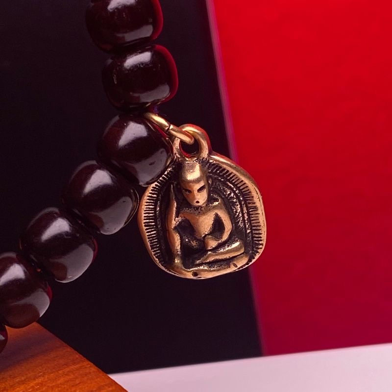 藏传藏式无相佛吊牌侧挂吊坠金刚星月猴头百香籽耶蒂菩提文玩配饰