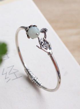 时尚开口手环手镯莲花珠