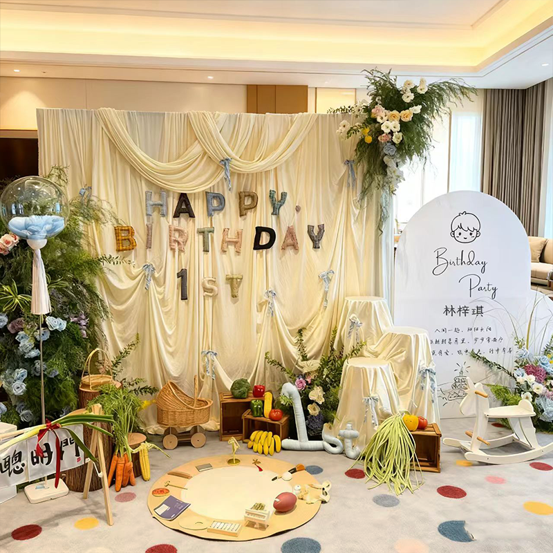 韩式奶油系周岁生日布置装饰宝宝抓周布艺背景蝴蝶结氛围拍照kt板,节庆用品/礼品,装扮布置套餐,淘宝优惠券,粉丝福利购,淘宝优惠卷