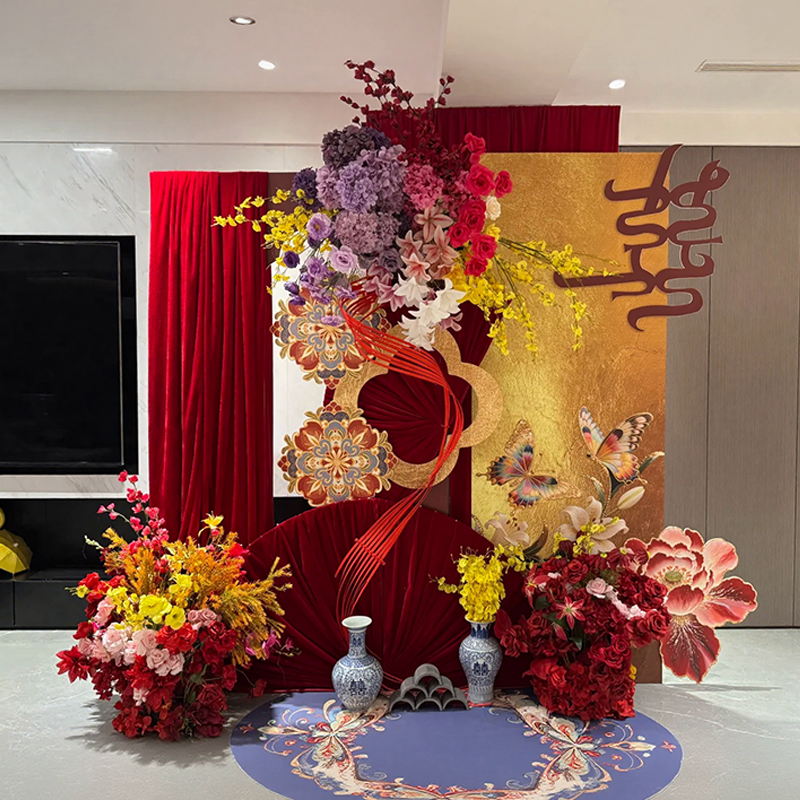 婚房布置装饰迎宾牌背景kt板