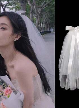 网红求婚领证登记发光头纱