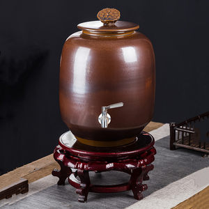 储水罐带龙头陶瓷水缸油缸茶水壶