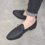 Một đôi giày da đế xuồng cắt thấp đậu giày nam Anh giản dị mũi nhọn thanh niên hoang dã Giày nhỏ Lok Fu giày nam - Giày thấp giày thể dục