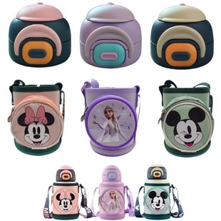 迪士尼HC2158儿童保温杯双饮杯盖吸管盖子吸嘴杯套防摔保护套配件