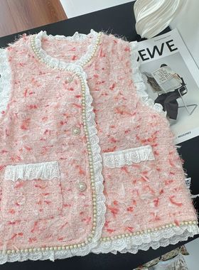 洋气无袖马甲508164-1气质香风背心时尚外套上衣新款